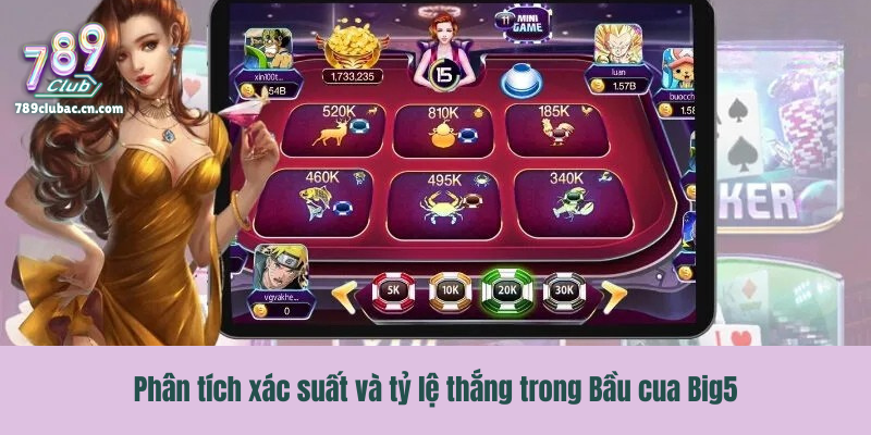 Phân tích xác suất và tỷ lệ thắng trong Bầu cua Big5