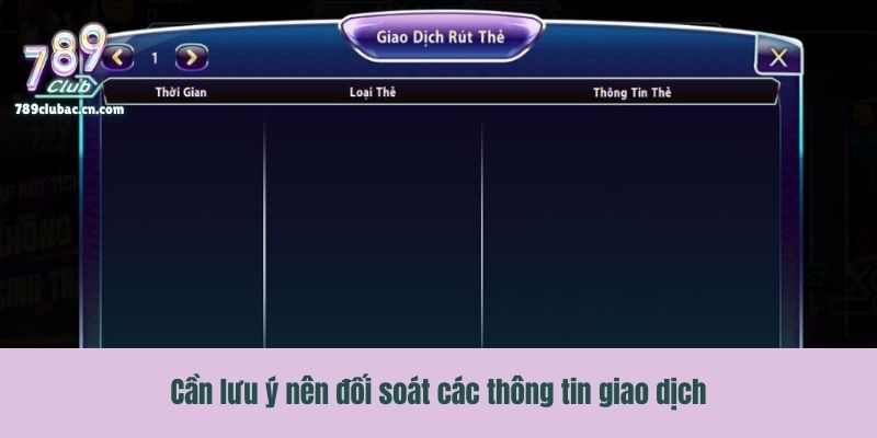 Cần lưu ý nên đối soát các thông tin giao dịch